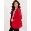 Červené dámske sako s ramennými vypchávkami