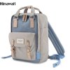 Himawari Béžovo-modrý štýlový dámsky batoh s priehradkou na notebook