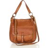 MARCO MAZZINI Camel dámska kožená hobo kabelka (Veľkosť ONE SIZE)