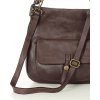 MARCO MAZZINI Hnedá dámska kožená hobo kabelka (Veľkosť ONE SIZE)