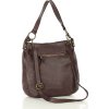 MARCO MAZZINI Hnedá dámska kožená hobo kabelka (Veľkosť ONE SIZE)