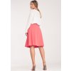 Koralová sukňa s ozdobným pásikom