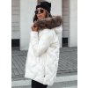 Biela dámska zimná prešívaná bunda s kapucňou CLASSIQ (Veľkosť S)