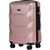 Rose gold sada cestovných kufrov PEACOCK