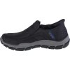 Čierna kožená obuv Skechers Respected - Elgin Slip-ins