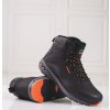 Teplé vysoké trekové topánky pánske DK - čierna