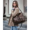 MARCO MAZZINI Hnedá priestranná kabelka s vreckami (Veľkosť ONE SIZE)