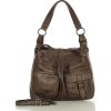MARCO MAZZINI Hnedá priestranná kabelka s vreckami (Veľkosť ONE SIZE)