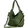 MARCO MAZZINI Zelená kožená kabelka (Veľkosť ONE SIZE)