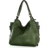 MARCO MAZZINI Zelená kožená kabelka (Veľkosť ONE SIZE)