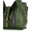 MARCO MAZZINI Zelená kožená kabelka (Veľkosť ONE SIZE)