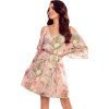 (Veľ. 2XL) Ružové šaty s kvetmi MALVINA
