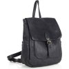 MARCO MAZZINI čierny kožený batoh s vreckami