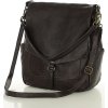 MARCO MAZZINI Tmavohnedá crossbody z prírodnej kože