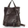 MARCO MAZZINI Tmavo hnedá kabelka / batoh z kože