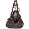 MARCO MAZZINI Tmavo hnedá kabelka / batoh z kože