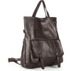 MARCO MAZZINI Tmavo hnedá kabelka / batoh z kože