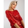 Červená blúzka s flitrami