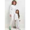 Dievčenská biela basic mikina mama a dcéra (Rozmiar 98)
