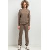 Hnedé dámske joggers nohavice mama a dcéra MMM38 - cappuccino (Rozmiar S)