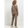 Hnedé dámske joggers nohavice mama a dcéra MMM38 - cappuccino (Rozmiar S)