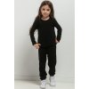 Čierne dievčenské joggers nohavice mama a dcéra (Rozmiar 98)