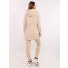 Béžová dámska súprava s rebrovanými legínami