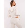 Béžová melanž dámska tepláková súprava s oversize mikinou