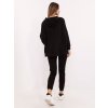 Čierna dámska tepláková súprava s oversize mikinou