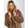 Svetlohnedý dámsky teddy kabát