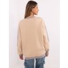 Béžová dámska zateplená mikina s okrúhlym výstrihom