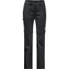 Čierne dámske turistické nohavice Jack Wolfskin Overland Zip Away Pants W