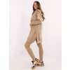 Béžová dámska súprava s dlhou mikinou