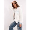 Smotanová dámska bomber mikina s výšivkou