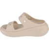 Béžové nazuváky na platforme Crocs Classic Crush Sandal