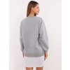 Sivá melanž dámska zateplená mikina bez kapucne