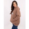Hnedá dámska mikina s klokaním vreckom