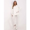 Smotanová dámska trojdielna súprava s asymetrickou mikinou