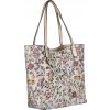 David Jones Bielo-ružová shopper kabelka s kvetinovou potlačou
