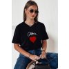 Dámske čierne tričko CALOV s nášivkou