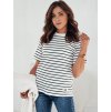 Dámske tmavomodro-biele pruhované tričko RILANT
