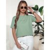 Dámske svetlotyrkysové basic tričko s nápisom WOMAN