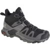 Sivo-čierne pánske členkové outdoorové topánky Salomon X Ultra 4 Mid GTX