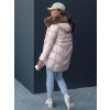 Dámska svetloružová zimná prešívaná bunda s kapucňou WINTERCHIC