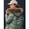 Dámska zelená zimná prešívaná bunda s kapucňou WINTERCHIC (Veľkosť S)