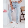 Svetlomodré slim fit džínsy s vysokým pásom SLIMLOVE