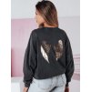 Grafitová dámska mikina HALOAURA