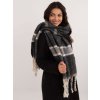 Čierny dámsky károvaný šál