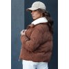 Hnedá dámska menčestrová bunda TRENDYGLAM