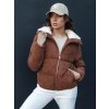 Hnedá dámska menčestrová bunda TRENDYGLAM